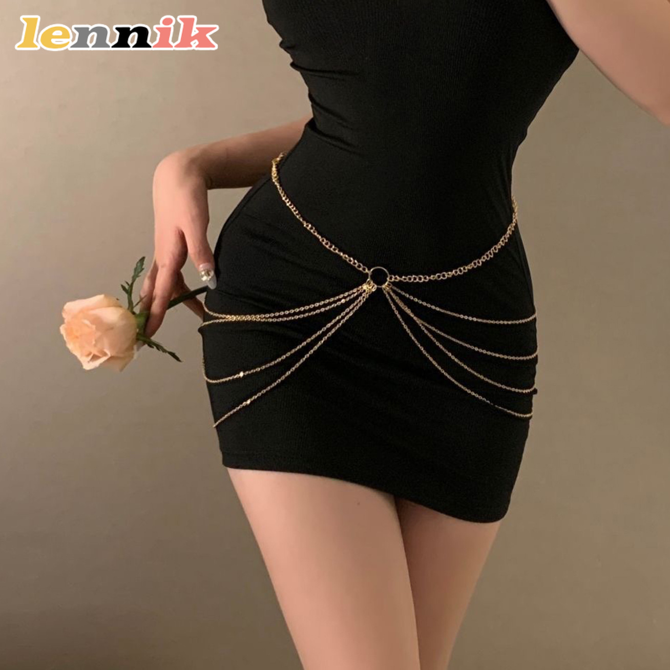 Body Jewelry Waist - LENNIK Tassel Metal Multi-Layer Waist Chain,