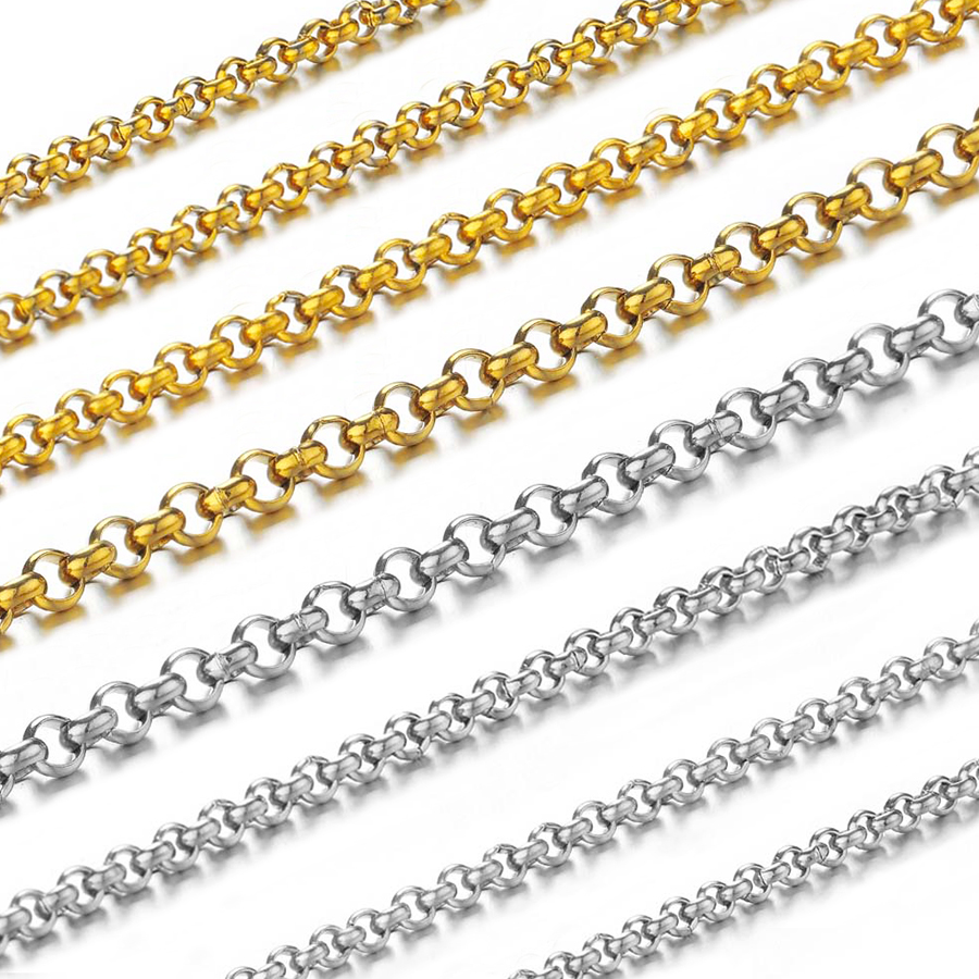 Body Jewelry Chain - 1 meter 2-4mm Stainless Steel O-shaped