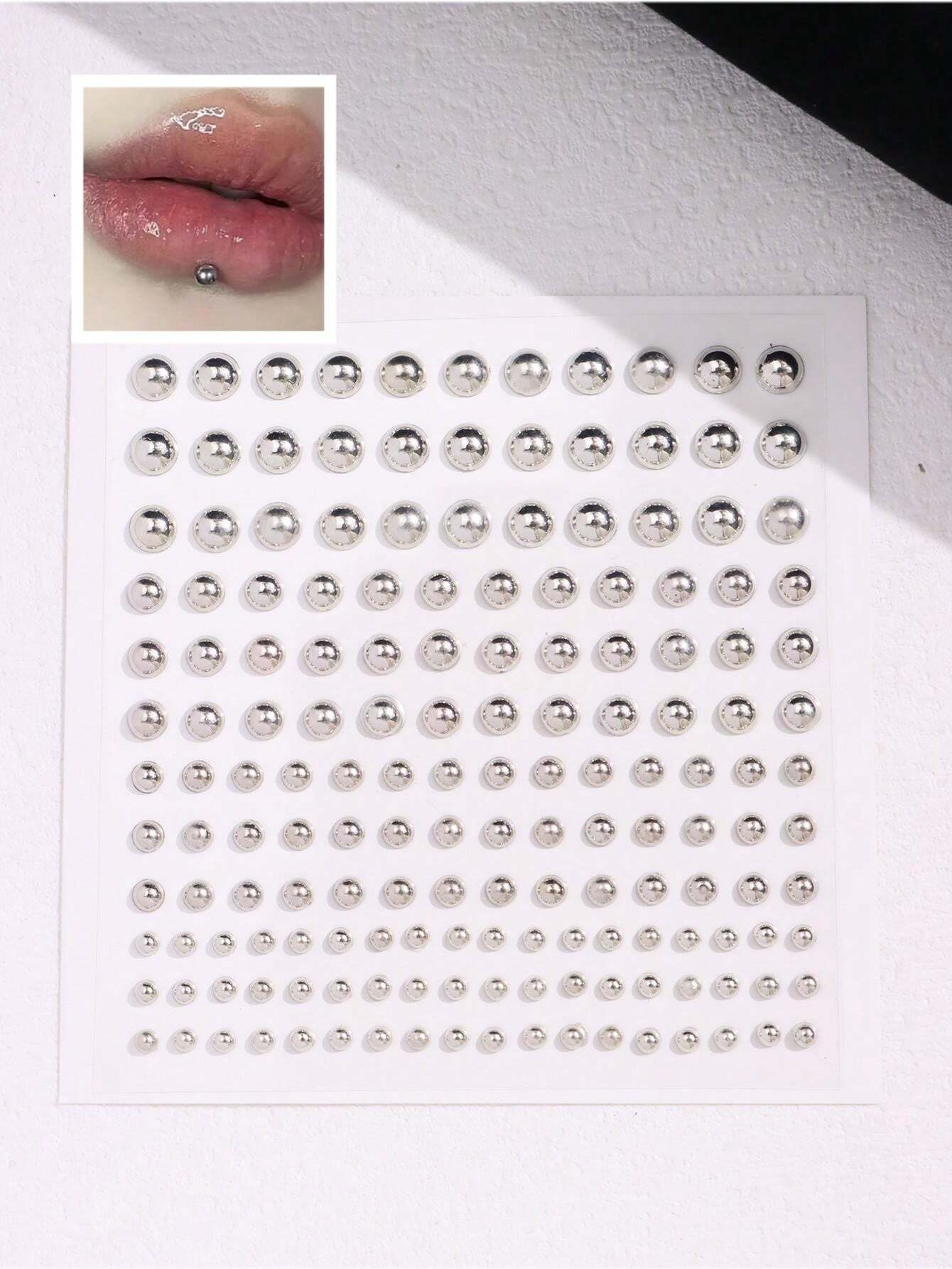 Body Jewelry Lip Ring - 165pcs/Set 3-6mm Silver Plated Acrylic Fake