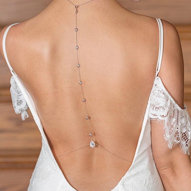 Body Jewelry Back - Hot style zircon back chain bride