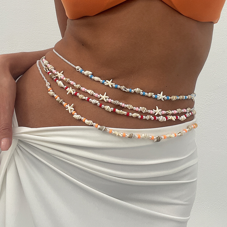 Body Jewelry Waist - IngeSight.Z 3pcs/set Boho Starfish Conch Beads