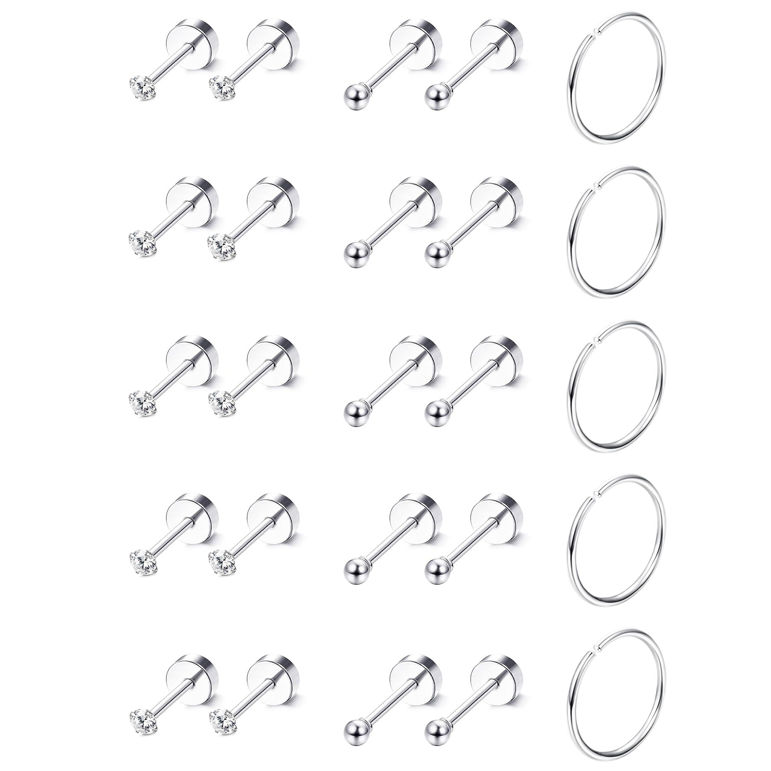 Body Jewelry Surgical Steel - 2pcs Tiny Surgical Stainless Steel 2mm