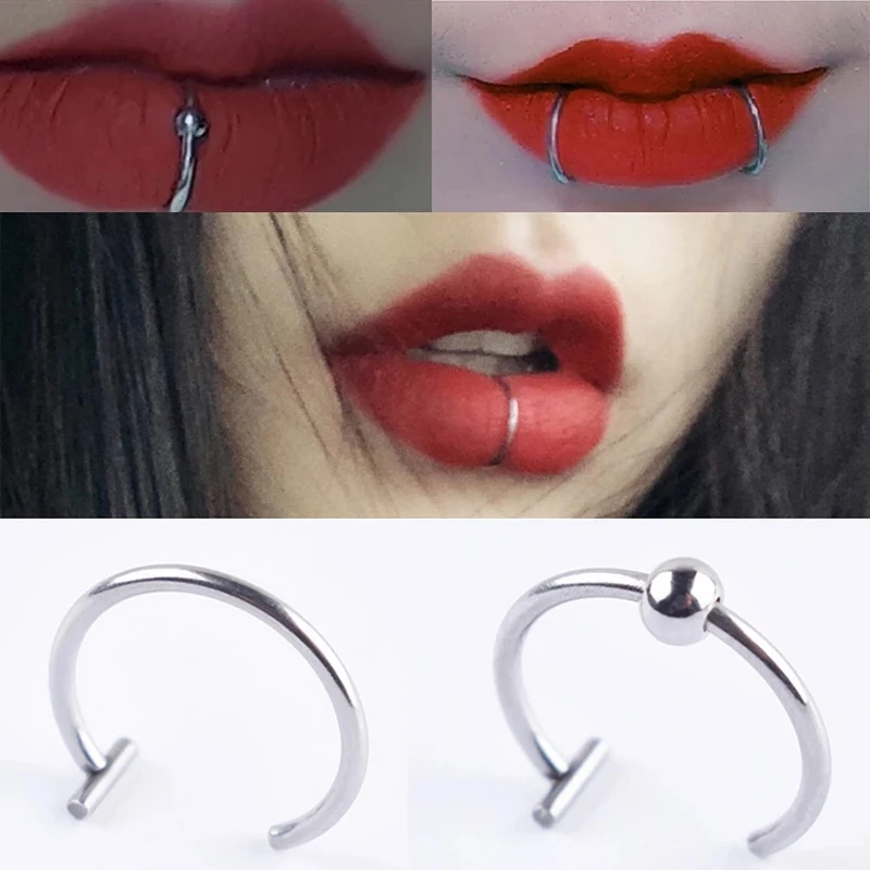 Body Jewelry Nose - Lip Nose Rings Neutral Punk Lip-shaped