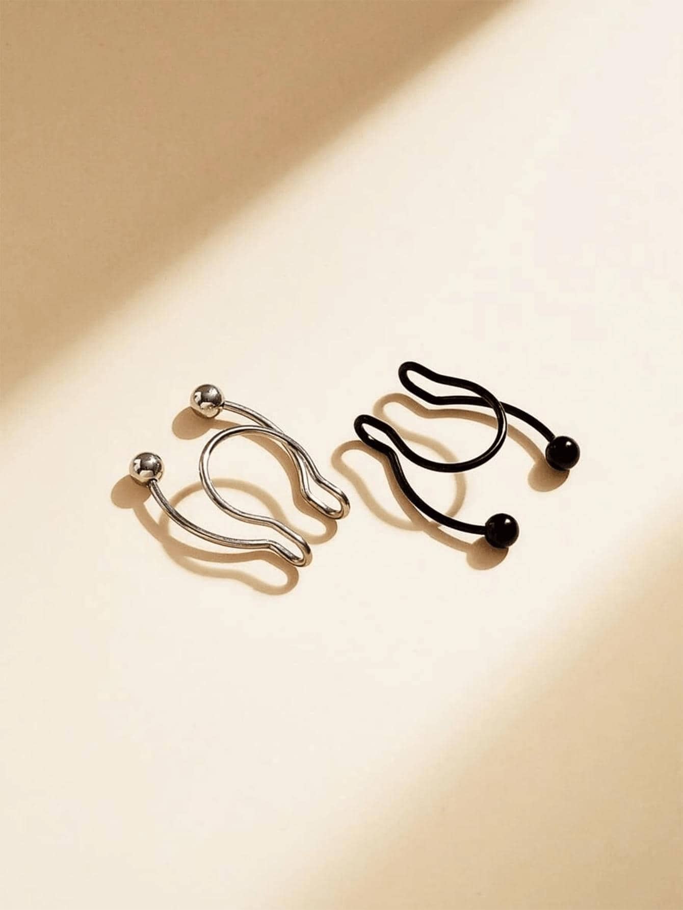 2pcs Stainless Steel Clip-On S - Body Jewelry Lip Ring avaliação e preço