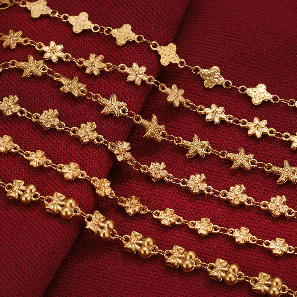 1Meter Stainless Steel Flower  - Body Jewelry Chain avaliação e preço
