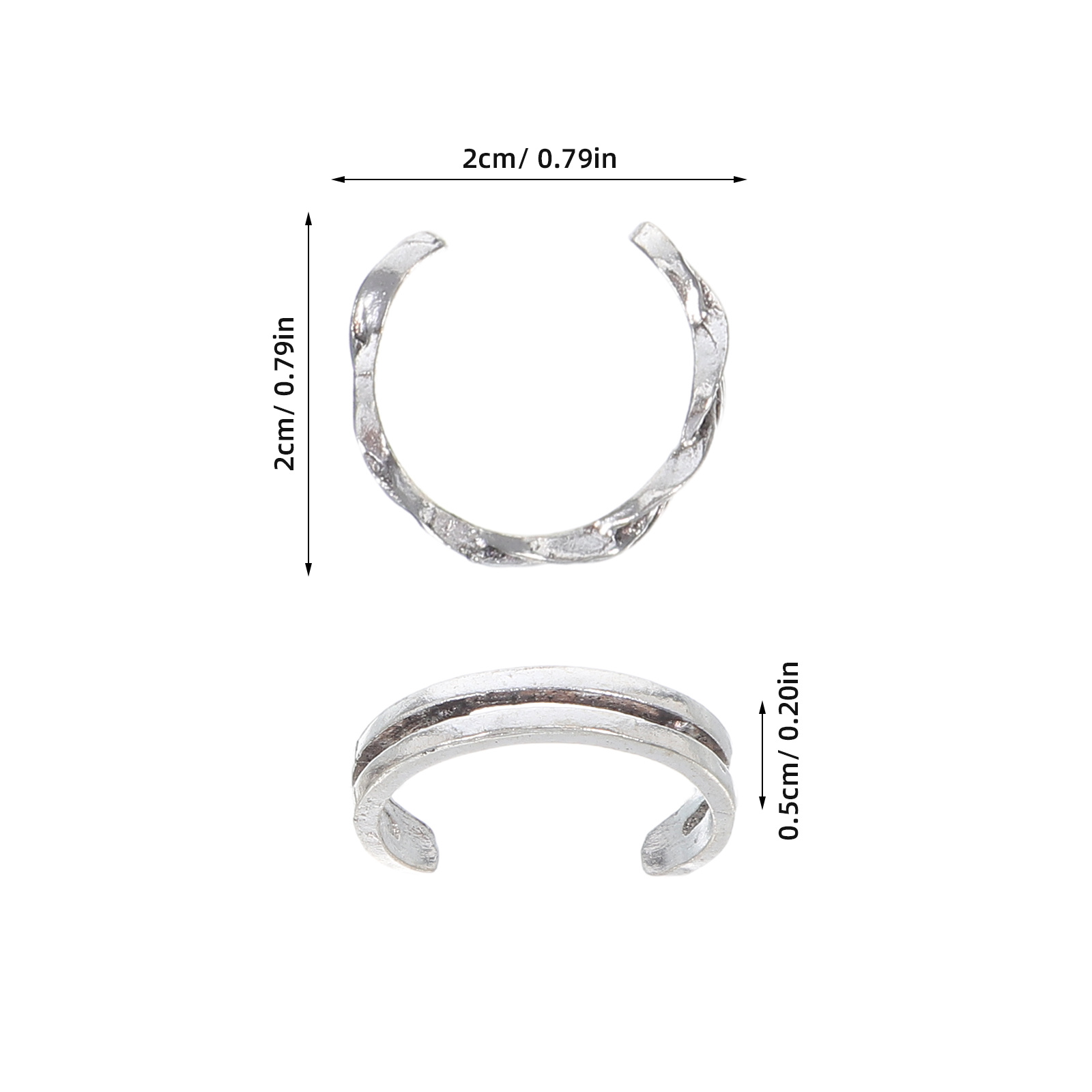12Pcs Adjustable Vintage Fashi - Body Jewelry Hoops avaliação e preço