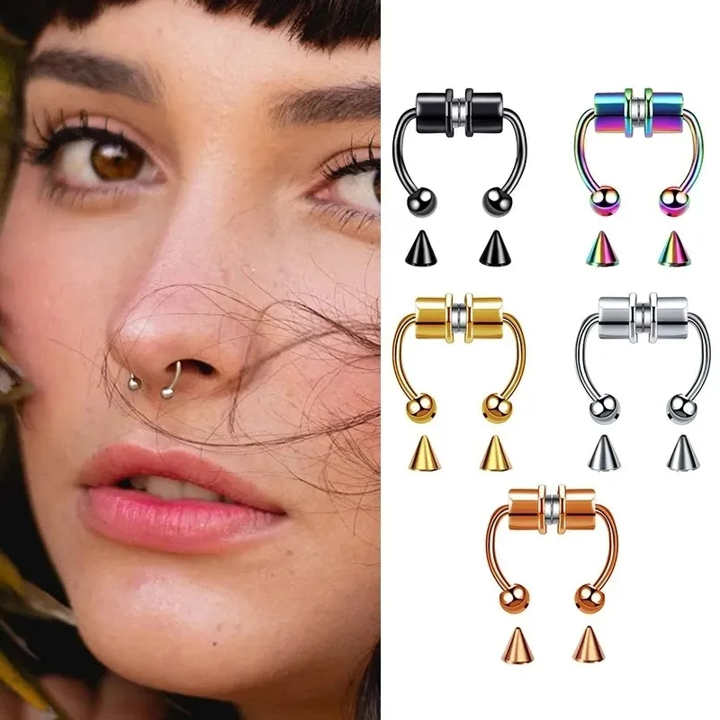 1/2/3Pcs Fake Magnetic Nose Ri - Body Jewelry And Piercing avaliação e preço