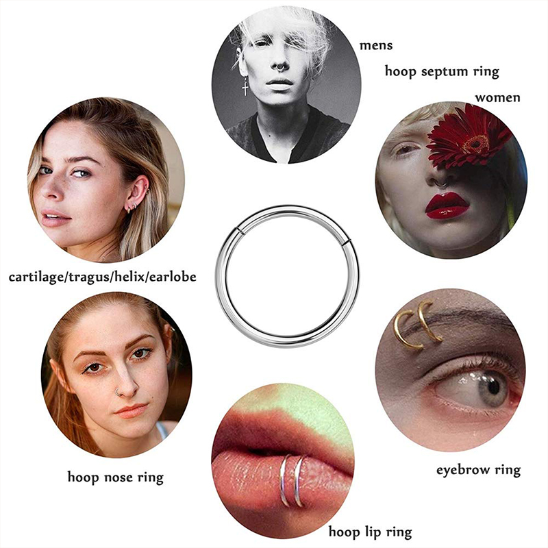 16G 316L Surgical Steel Hinged - Body Jewelry Surgical Steel avaliação e preço