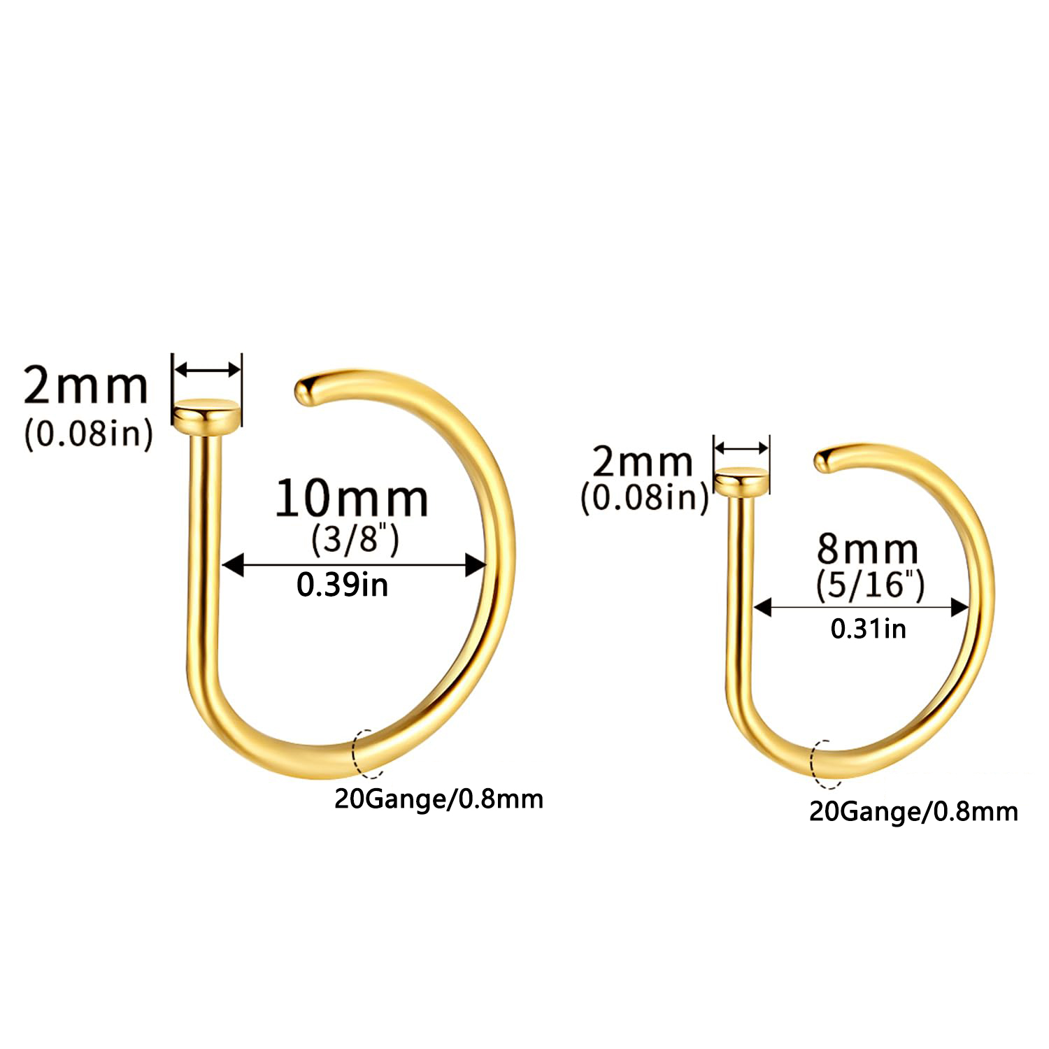Non Piercing Fake Hoop Rings C - Body Jewelry Lip Ring avaliação e preço