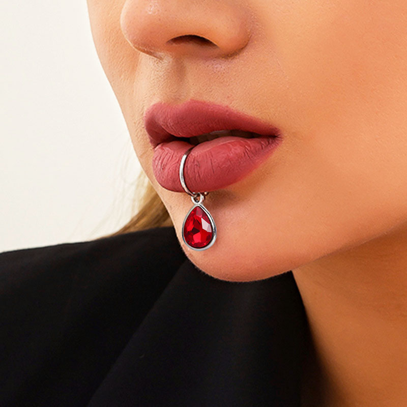 1Pc Fake Piercing Lip Clip Per - Body Jewelry Lip Ring avaliação e preço