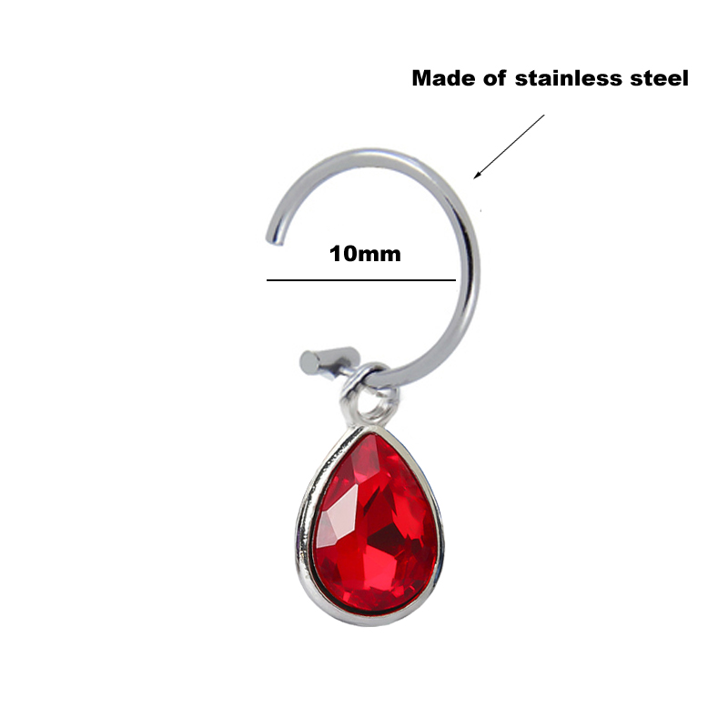 1Pc Fake Piercing Lip Clip Per - Body Jewelry Lip Ring avaliação e preço