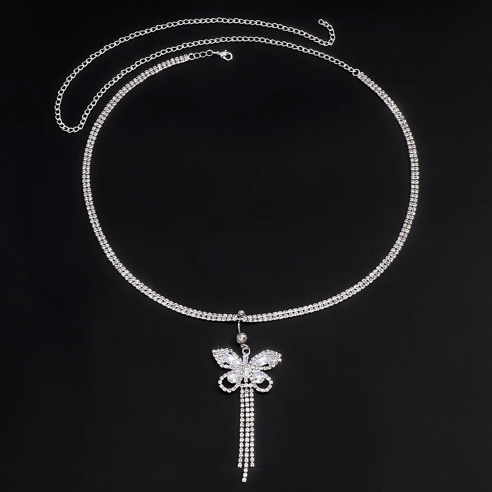 Shiny Rhinestone Butterfly Tas - Body Jewelry And Piercing avaliação e preço