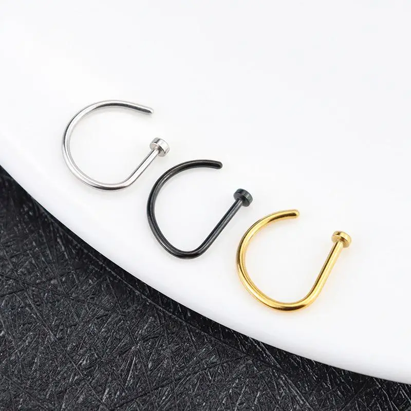 Fake Nose Ring Hoop Lip Labret - Body Jewelry Lip Ring avaliação e preço