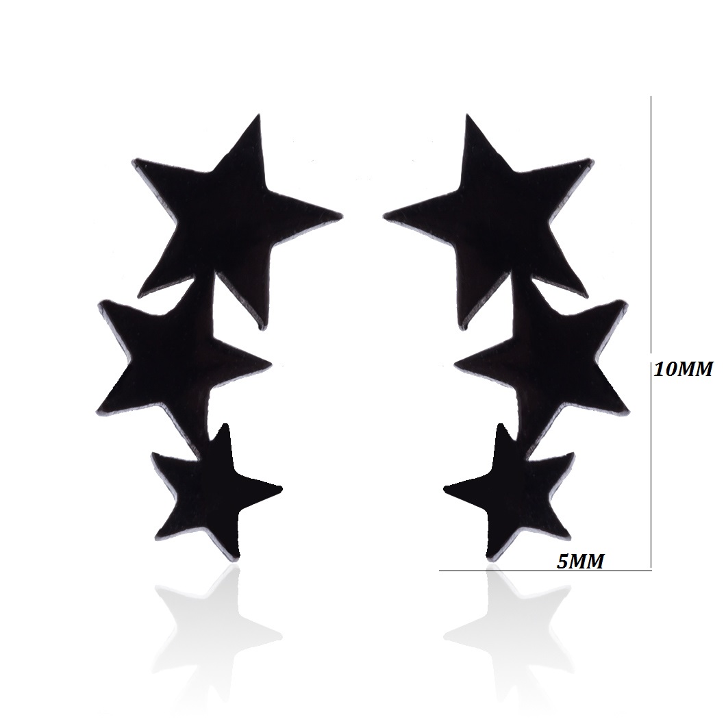 Fashion Simple Small Star Blac - Body Jewelry Surgical Steel avaliação e preço