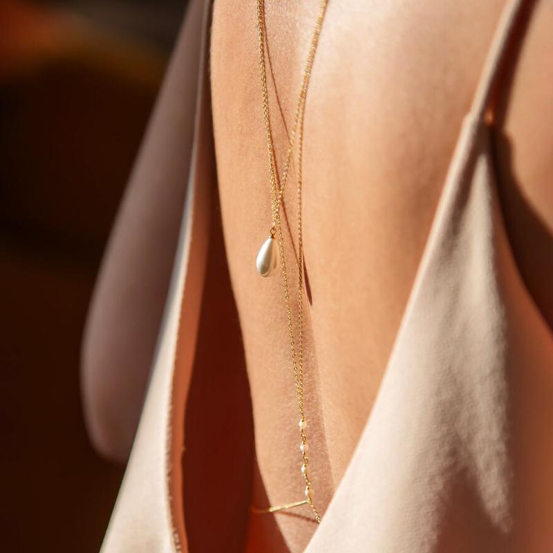 Simple Multilayer Pearl Back D - Body Jewelry Back avaliação e preço