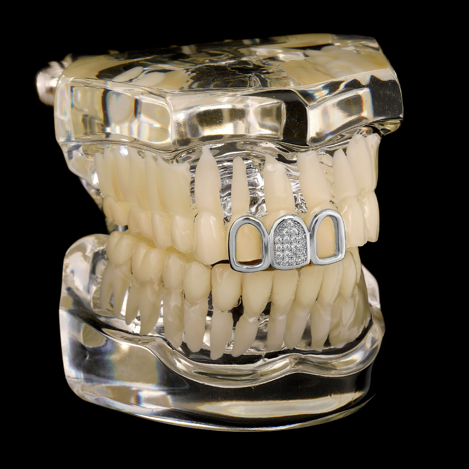 Rhinestone Teeth Cover Gold Pl - Body Jewelry And Piercing avaliação e preço