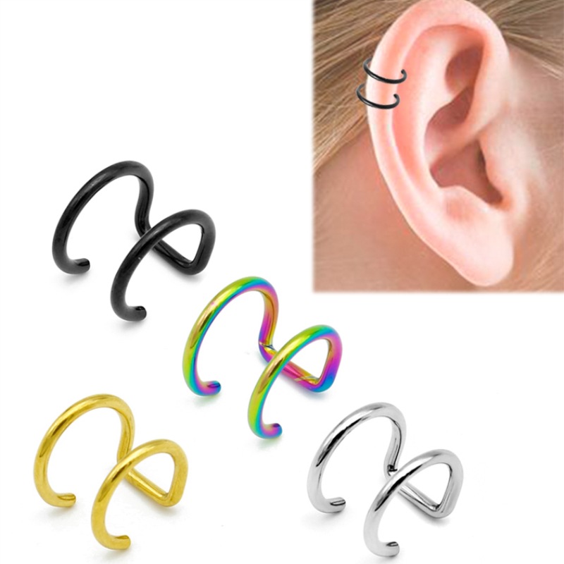 2Pcs 316L Stainless Steel Clip - Body Jewelry Lip Ring avaliação e preço