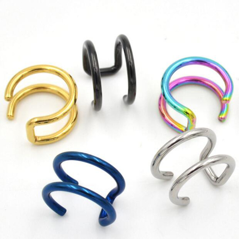 2Pcs 316L Stainless Steel Clip - Body Jewelry Lip Ring avaliação e preço
