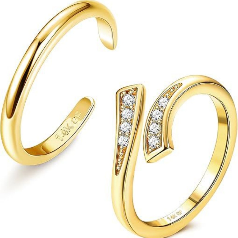 14K Gold-Plated Adjustable Zir - Body Jewelry Hoops avaliação e preço