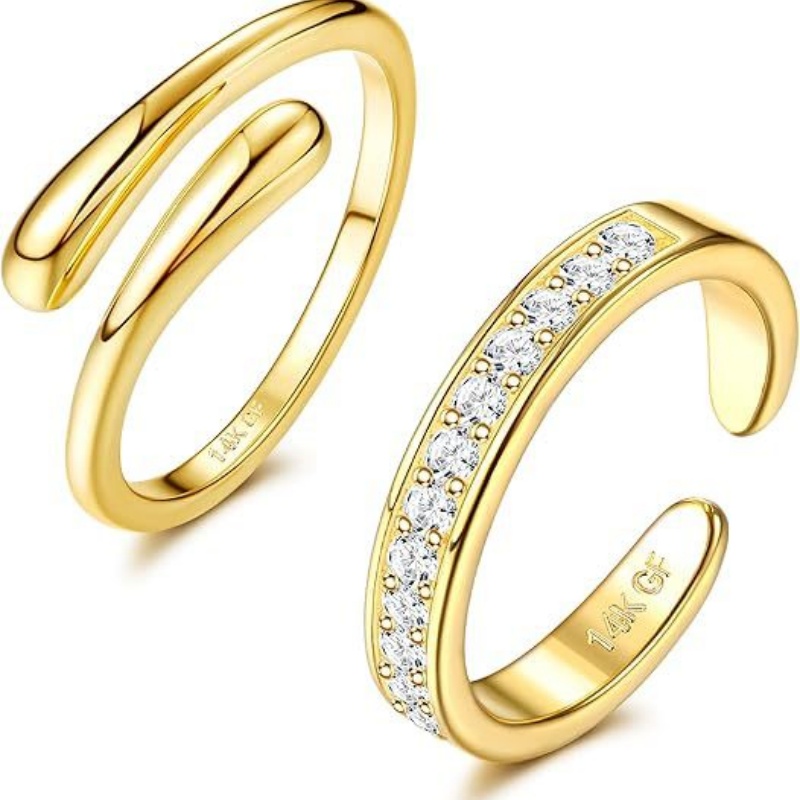 14K Gold-Plated Adjustable Zir - Body Jewelry Hoops avaliação e preço