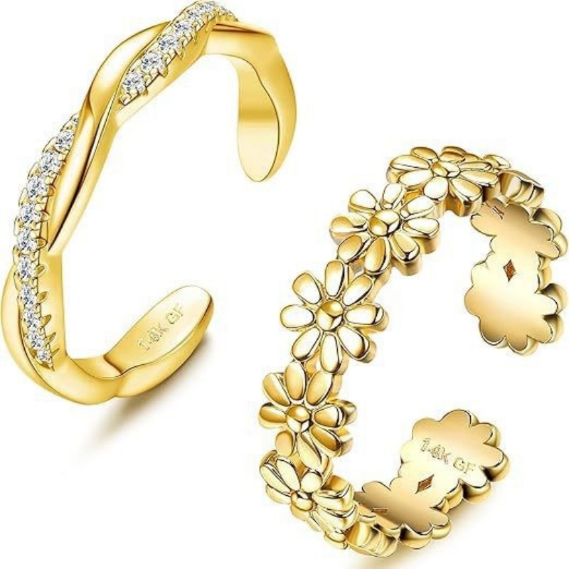 14K Gold-Plated Adjustable Zir - Body Jewelry Hoops avaliação e preço