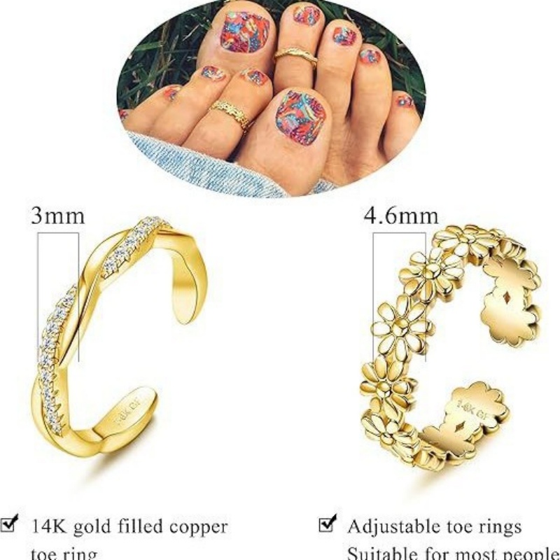 14K Gold-Plated Adjustable Zir - Body Jewelry Hoops avaliação e preço