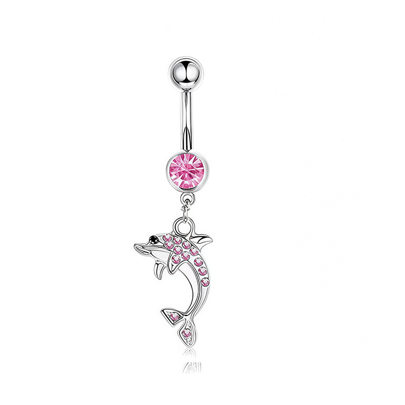 1PCS Pink Crown Belly Button R - Body Jewelry And Piercing avaliação e preço