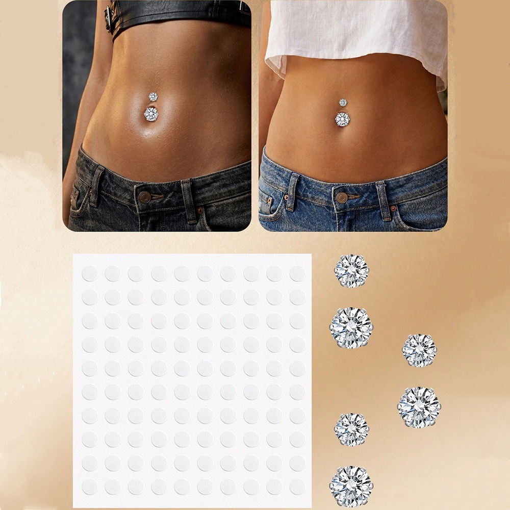 Fake Belly Piercing Cubic Zirc - Body Jewelry And Piercing avaliação e preço