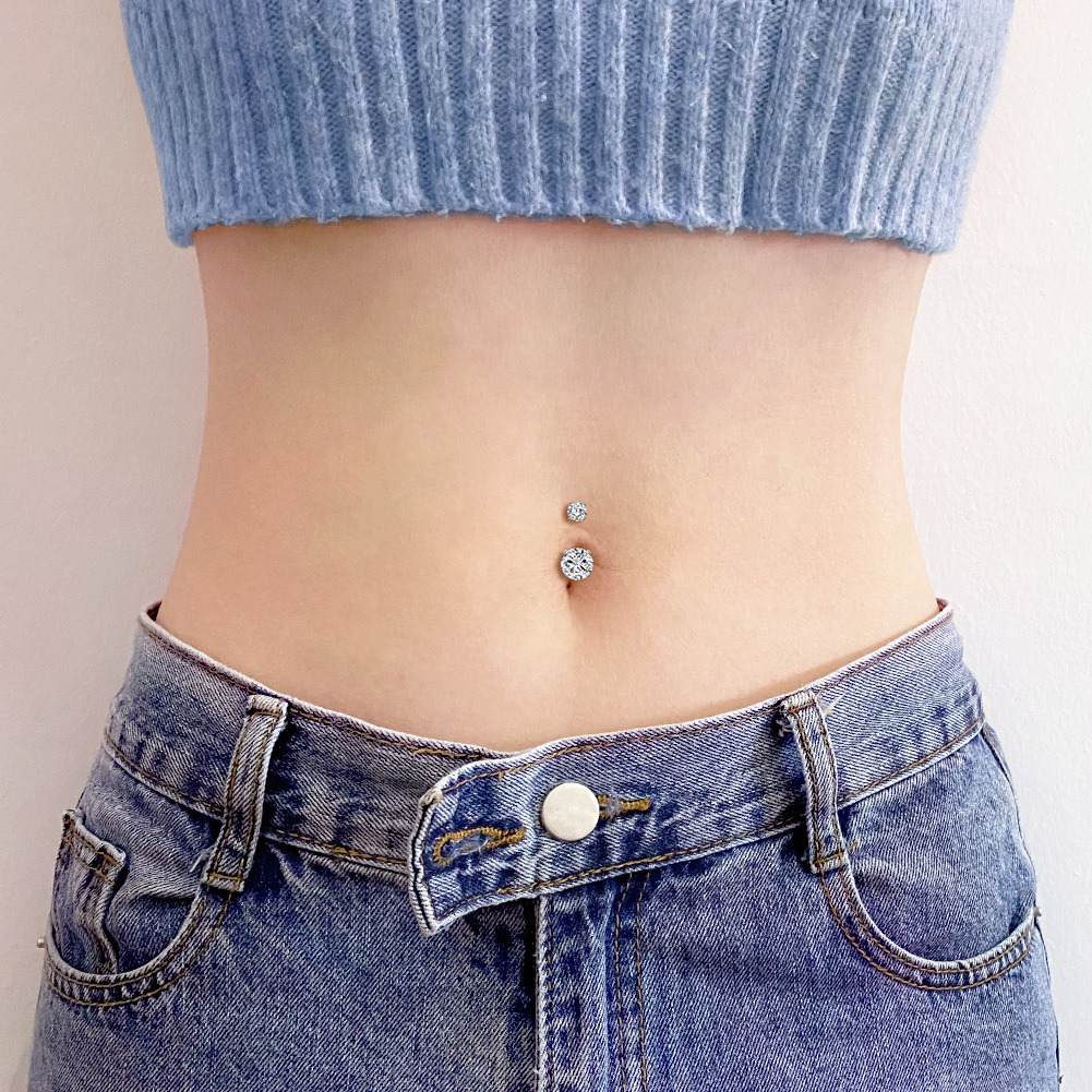 Fake Belly Piercing Cubic Zirc - Body Jewelry And Piercing avaliação e preço