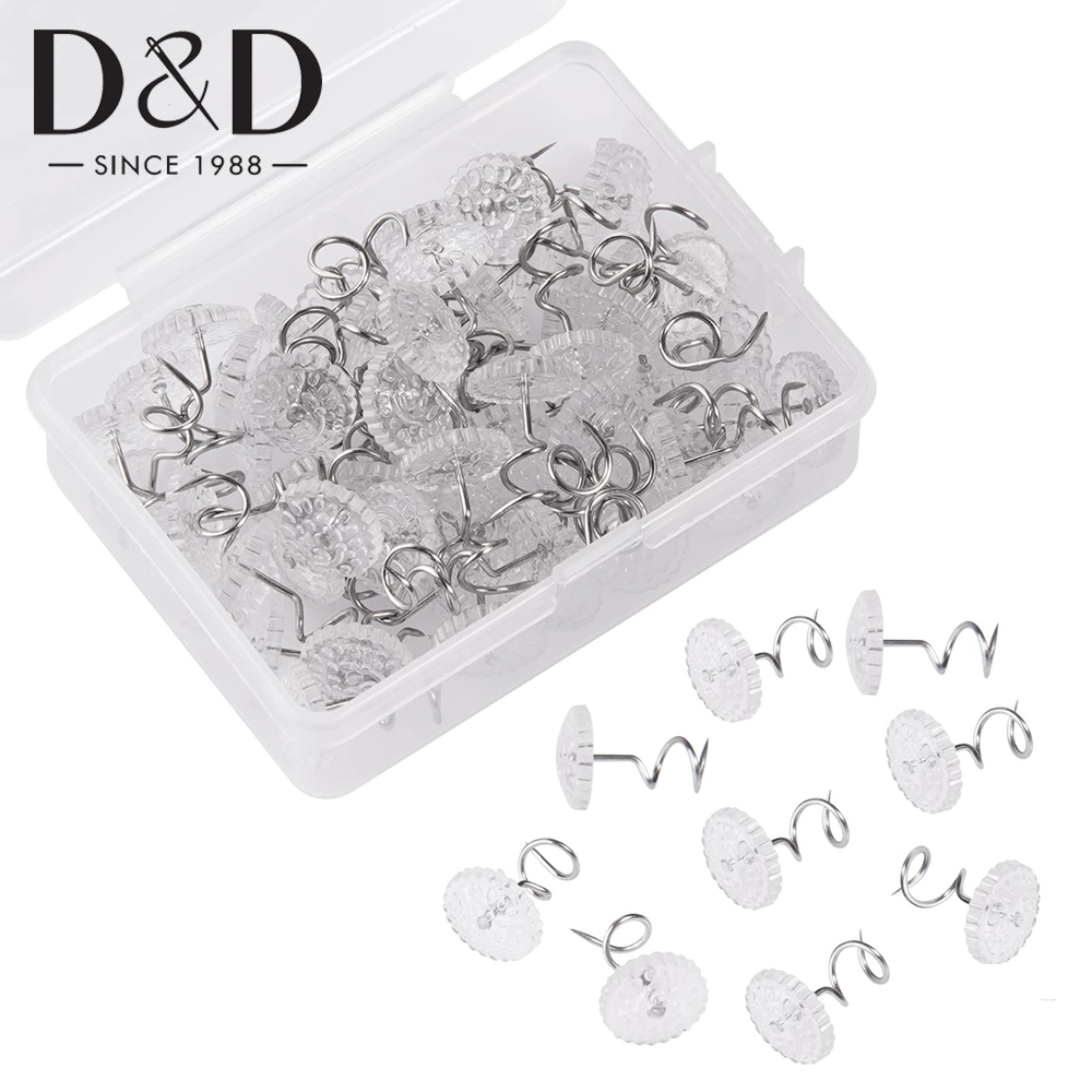 20/40/50Pcs Clear Twist Pins B - Threadless Push Pin avaliação e preço