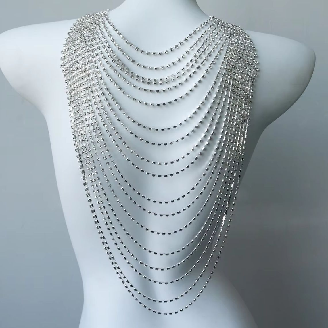 Stylish Multi-Layer Body Chain - Body Jewelry Back avaliação e preço