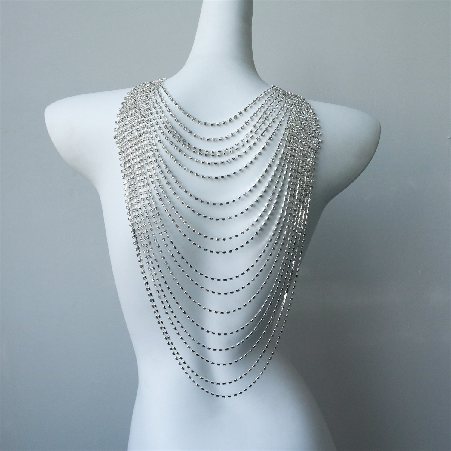 Stylish Multi-Layer Body Chain - Body Jewelry Back avaliação e preço