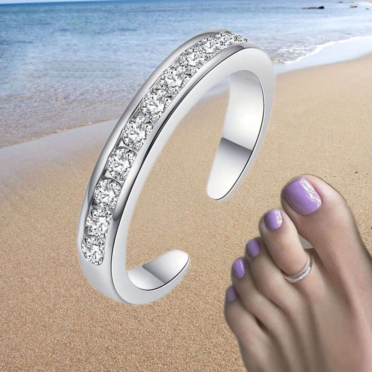 Stainless Foot Ring Summer Bea - Body Jewelry Hoops avaliação e preço
