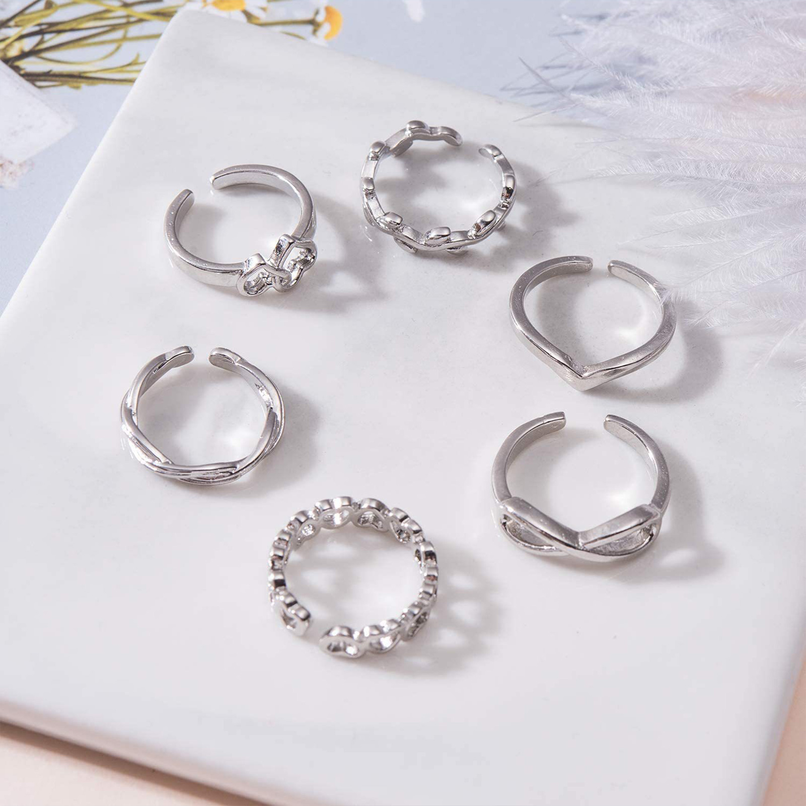 10/12Pcs Toe Rings for Women O - Body Jewelry Hoops avaliação e preço