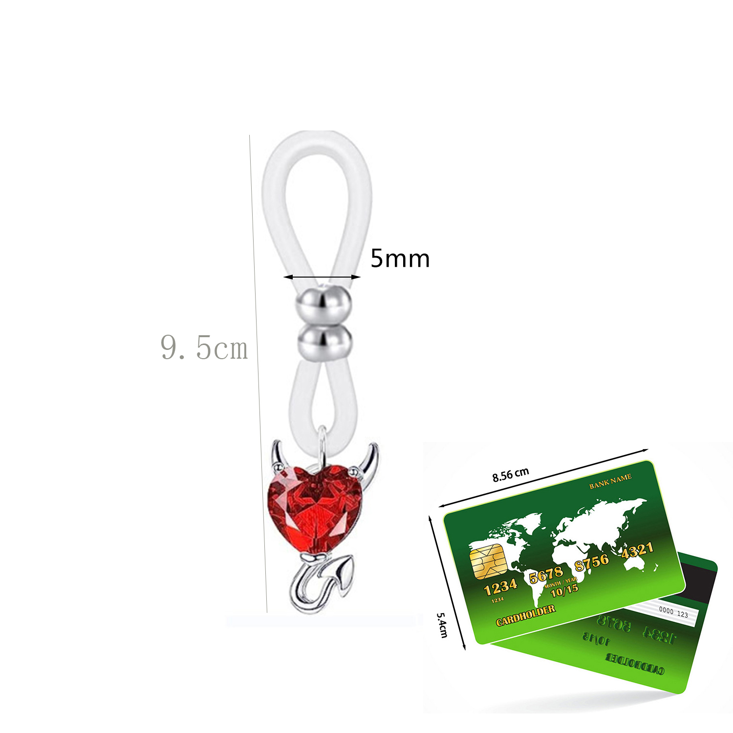 Alloy Silicone Butterfly Heart - Body Jewelry Hoops avaliação e preço