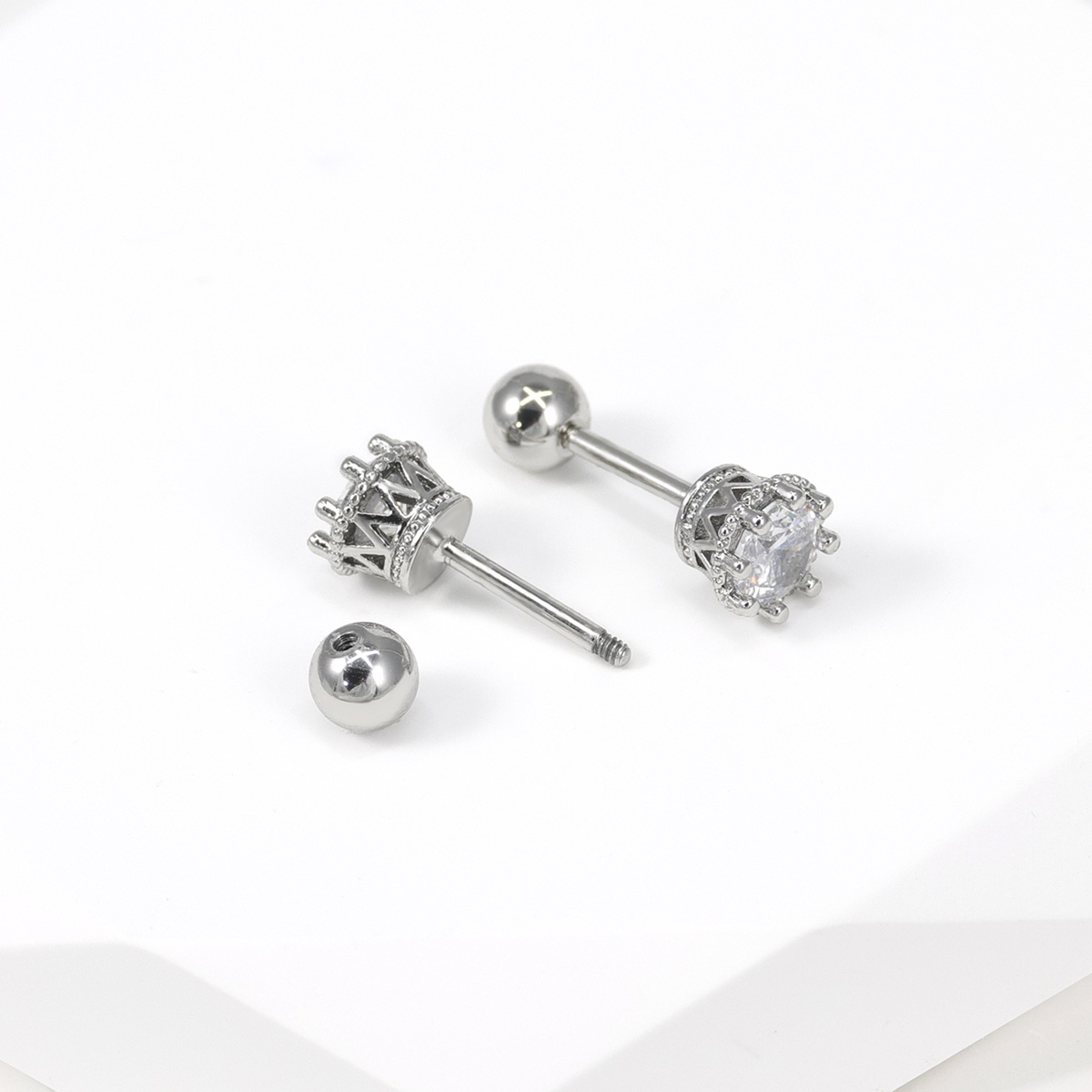 2pcs Cartilage Earrings Stud F - Body Jewelry Surgical Steel avaliação e preço
