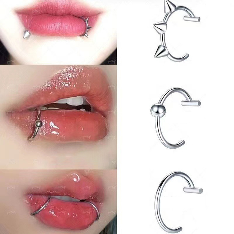 1Pc Stainless Steel Fake Nose  - Body Jewelry Lip Ring avaliação e preço