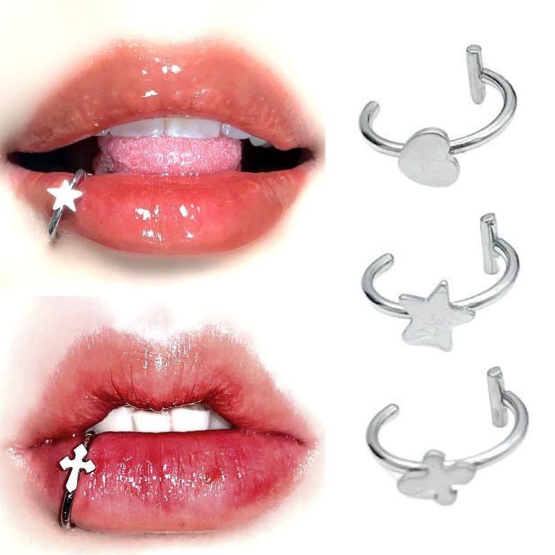 1Pc Stainless Steel Fake Nose  - Body Jewelry Lip Ring avaliação e preço