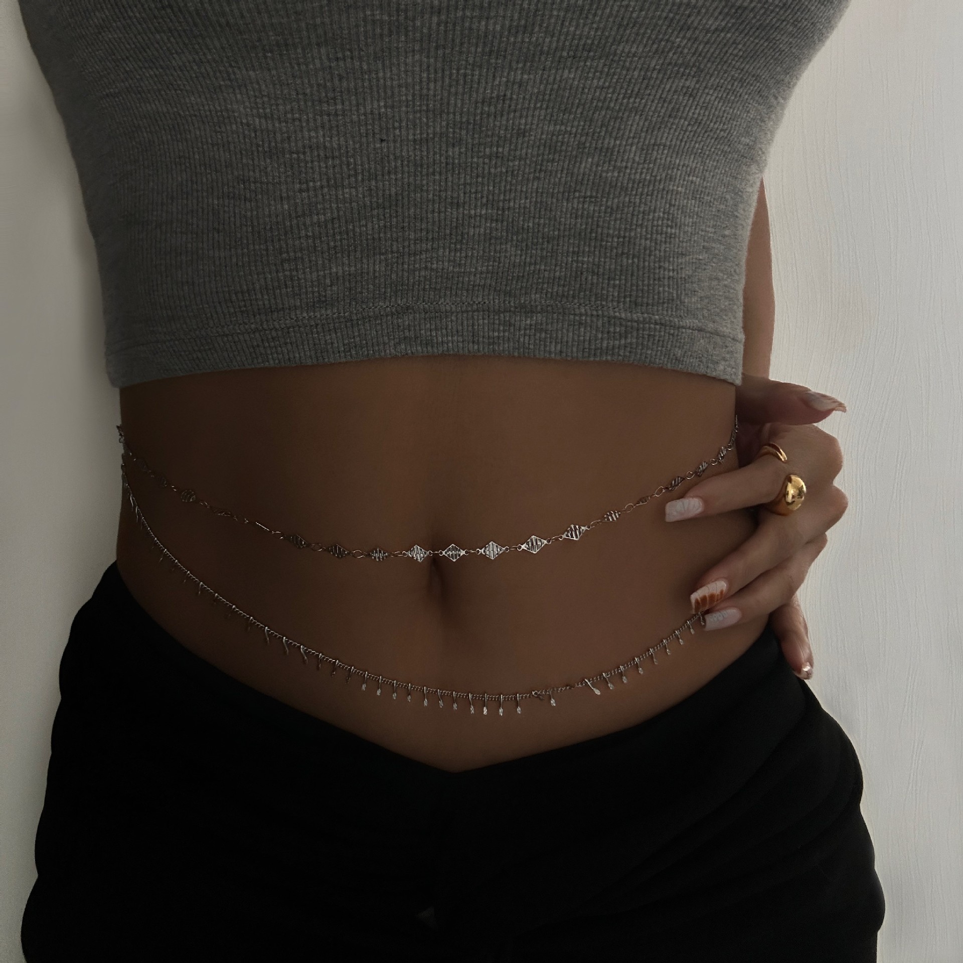 Punk Round Stainless Steel Wai - Body Jewelry Waist avaliação e preço