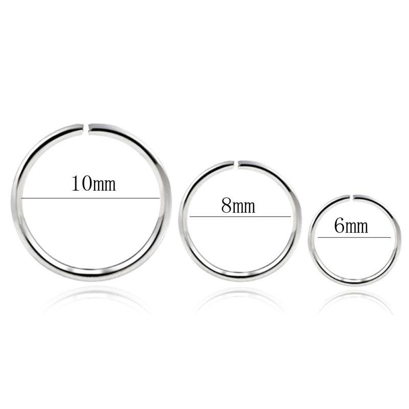 925 silver nose ring lip ring  - Body Jewelry Lip Ring avaliação e preço