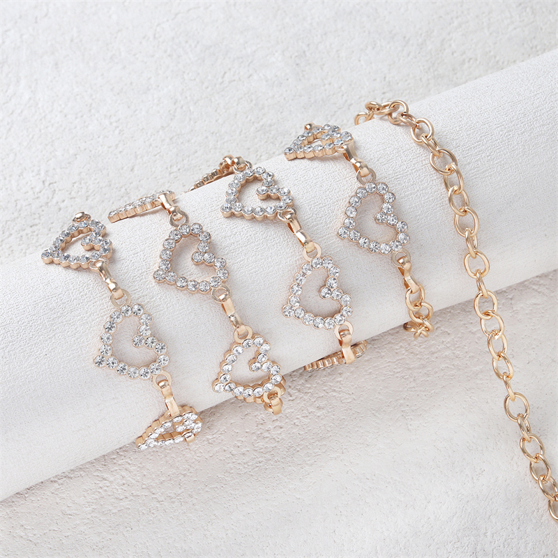 Fashion Rhinestone Heart Waist - Body Jewelry Waist avaliação e preço