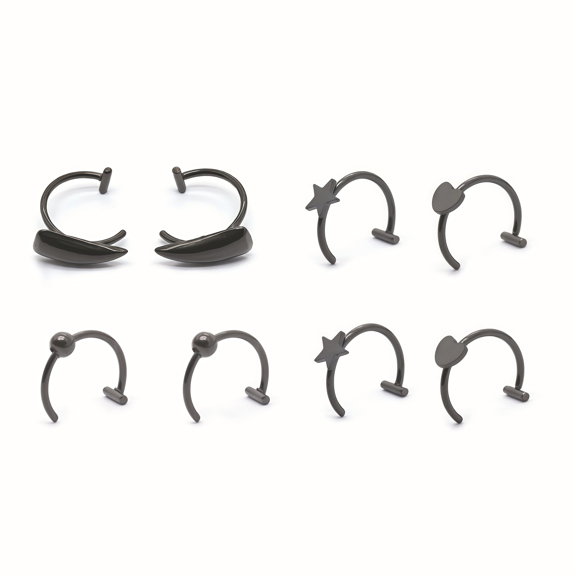8Pcs of 1Set Fashion 316L Stai - Body Jewelry Lip Ring avaliação e preço