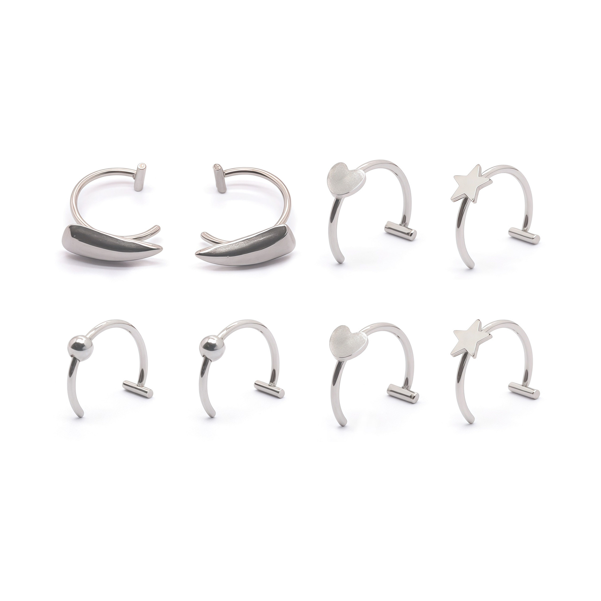 8Pcs of 1Set Fashion 316L Stai - Body Jewelry Lip Ring avaliação e preço