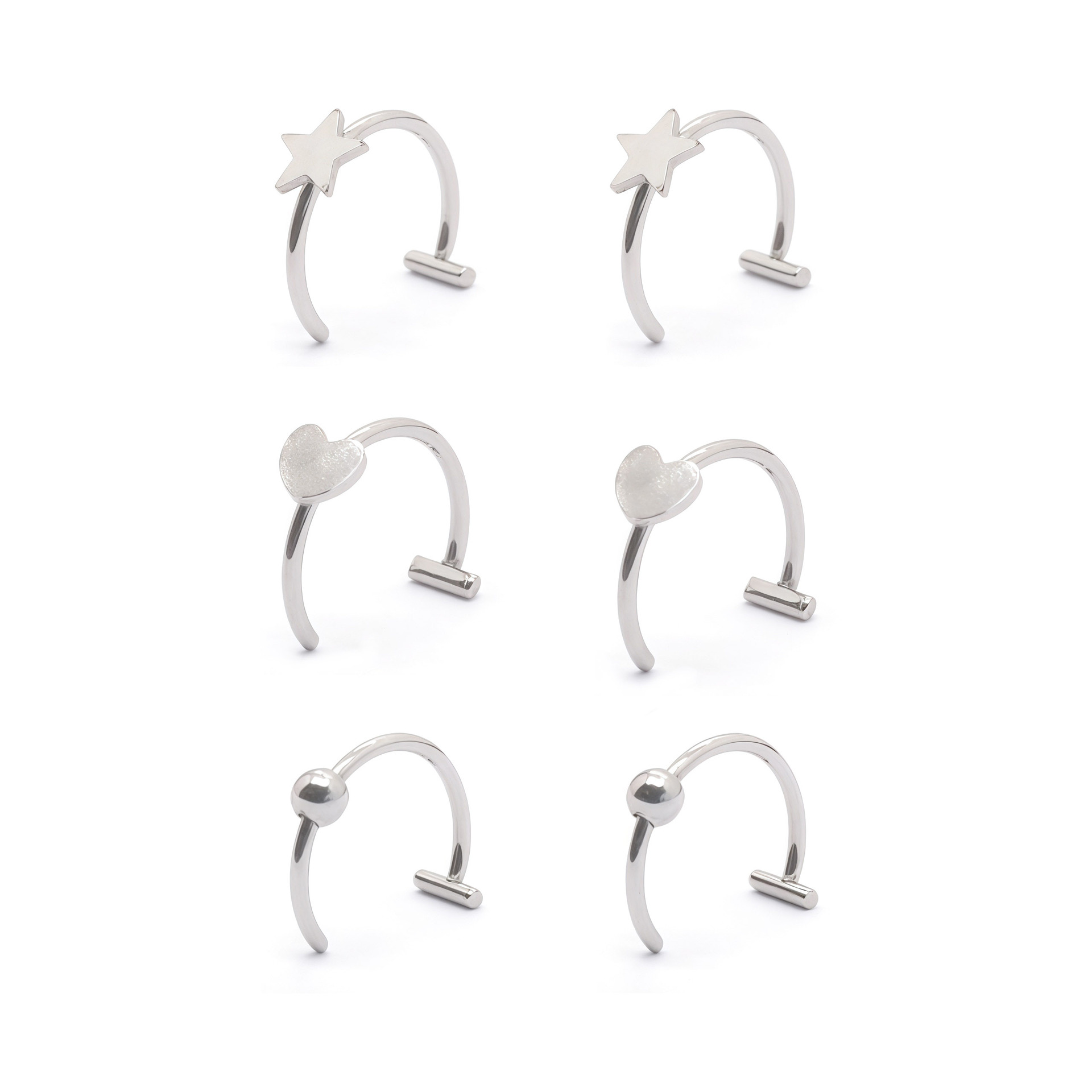 8Pcs of 1Set Fashion 316L Stai - Body Jewelry Lip Ring avaliação e preço
