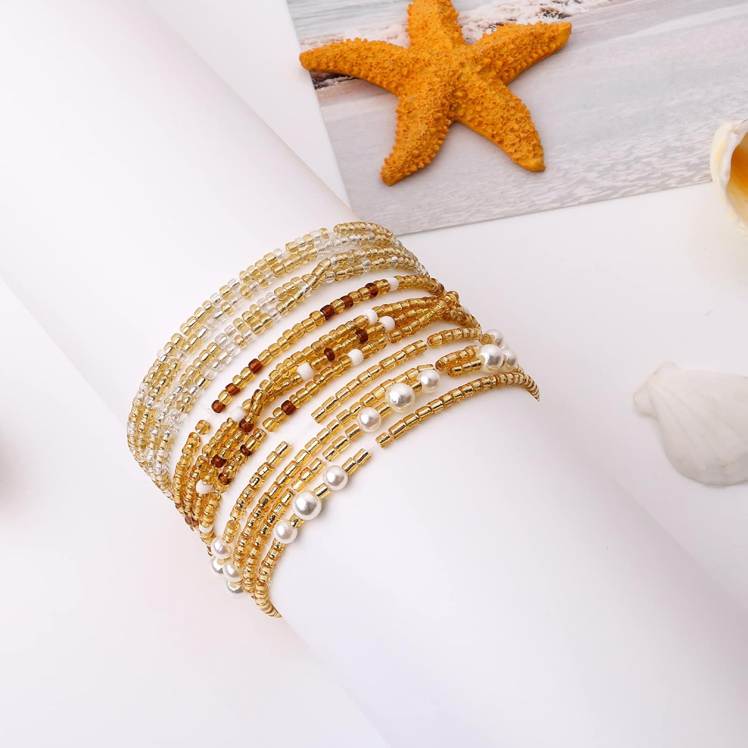 Waist Beads for Women Belly Be - Body Jewelry Waist avaliação e preço