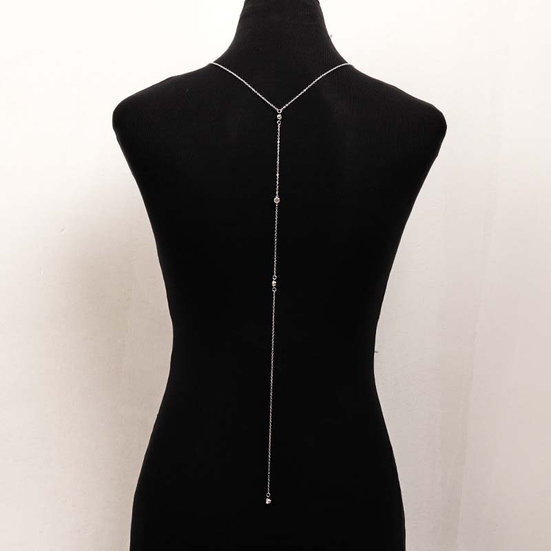 Sexy Crystal Back Chain Neckla - Body Jewelry Back avaliação e preço