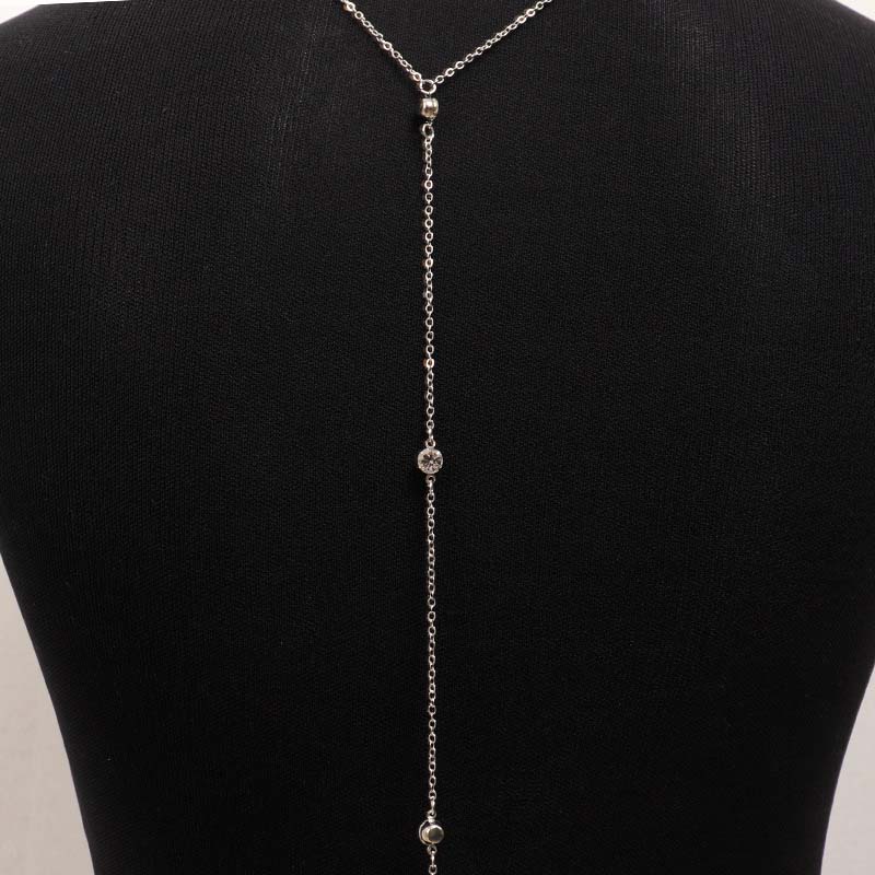 Sexy Crystal Back Chain Neckla - Body Jewelry Back avaliação e preço