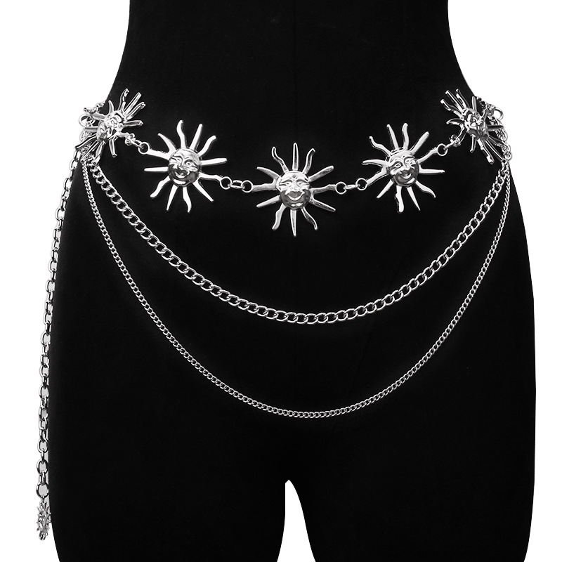 Chunky Multilayer Punk Gothic  - Body Jewelry Waist avaliação e preço
