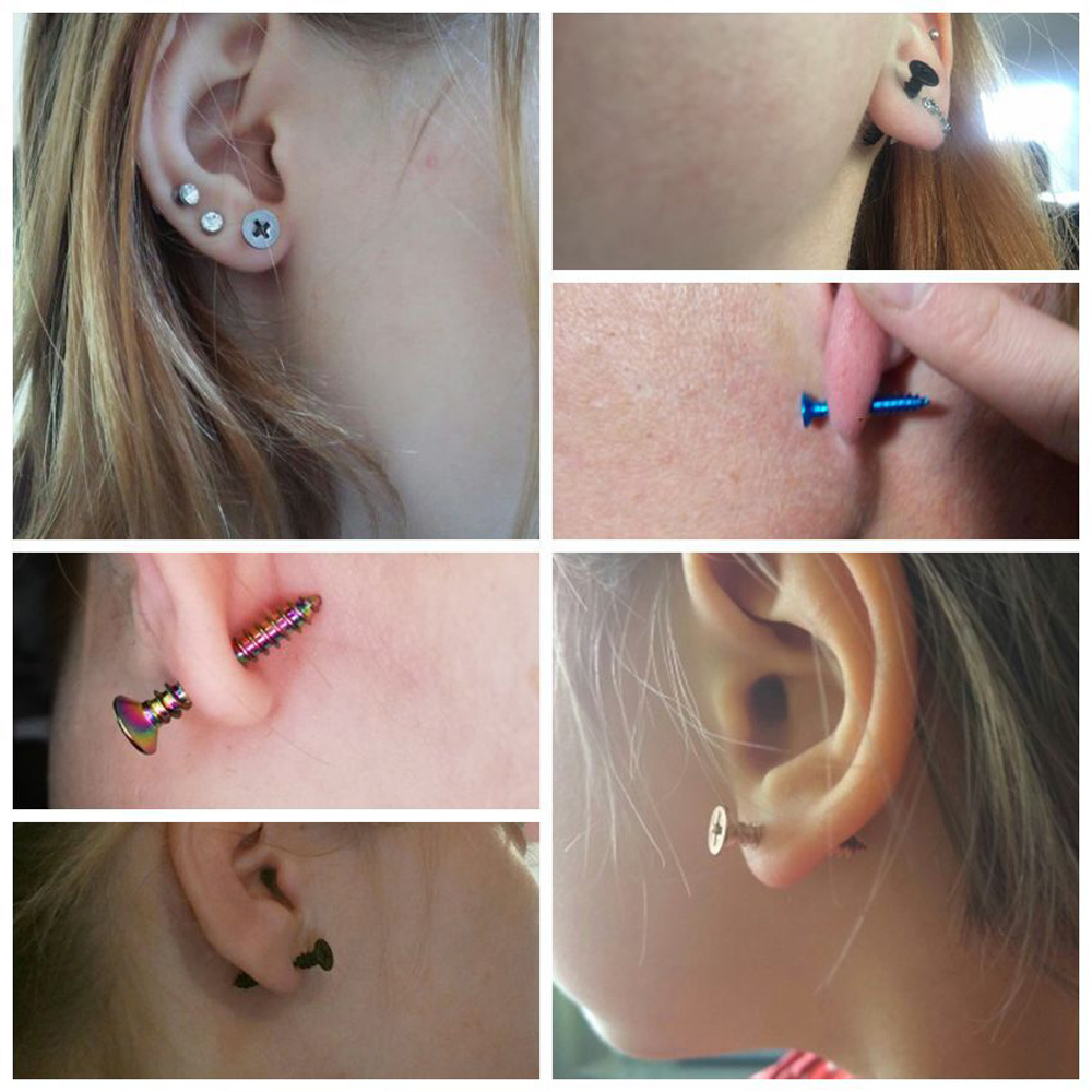 2Pcs Surgical Steel Spike Trag - Body Jewelry Surgical Steel avaliação e preço