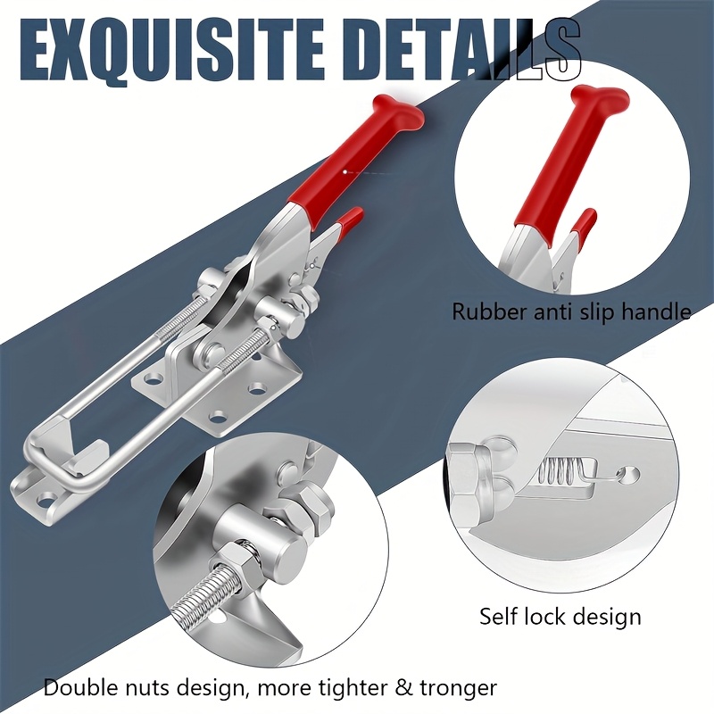 2Pcs Heavy-Duty Clamps Adjusta - Threadless Push Pin avaliação e preço